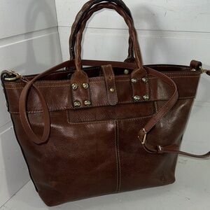 Patricia Nash leather Tan and Brown Shoulder satchel, tote